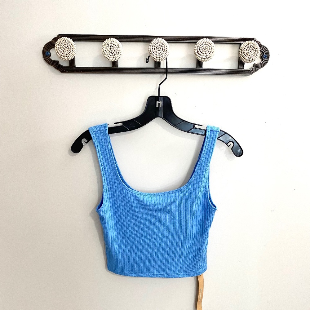 NWT Reformation Blue Crop Top
